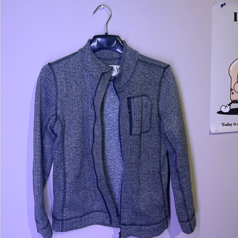 Men's Stylish Zip-Up Sweater in Gray